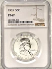 1963 50c FRANKLIN HALF DOLLAR PROOF COIN NGC PF 67