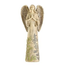 Ivy Home Resin Garden Statue Standing Praying Angel Garden Statuary for Outdo...