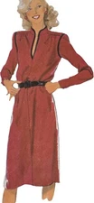1980s Gathered Yoke Stand Collar Blouson Dress Style 3119 Sewing Pattern