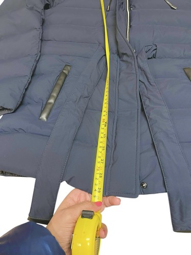 Women's MICHAEL KORS Belted Packable Puffer Navy Blue Coat Jacket M $230 NWT - Picture 11 of 13
