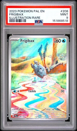 2023 POKEMON PAL EN-PALDEA EVOLVED ILLUSTRATION RARE #208 FRIGIBAX PSA 9