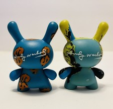ANDY WARHOL kidrobot DUNNY Series 1 MARILYN MONROE & BLUE MONEY 3” Vinyl Figures