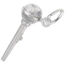 Charms Sterling Silver Microphone Charm