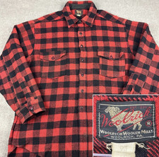 Vintage 60s Woolrich Jacket Buffalo Plaid Heavy Wool Cruiser Shacket Shirt Sz 48