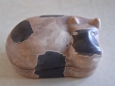 Hippo Trinket Box / ornament made from soapstone