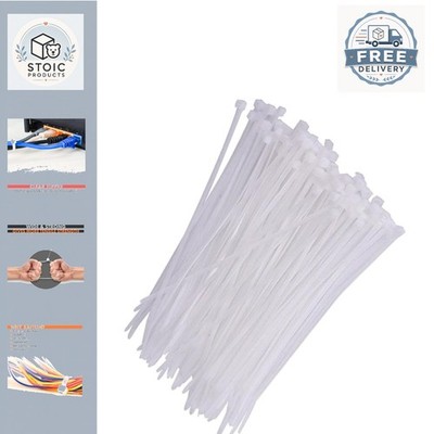 Natur Kabelbinder Zip 100 mm x 2,5 mm 100er Pack strapazierfähige Nylon Binder Wraps