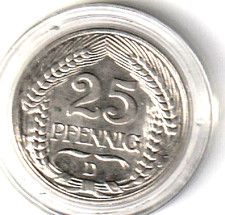 Kaiserreich 25 PF 1912 D -- vz - sehr selten - NI 4 gr 23 mm - Jäger 18