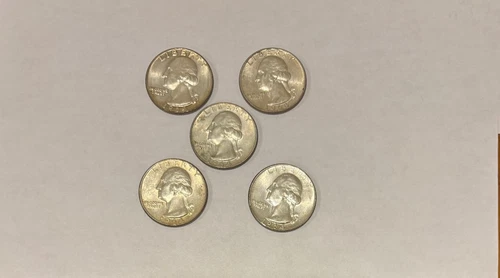 15 Brilliant Uncirculated Washington Quarters 1964