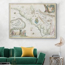 1673 First Map of Carolina   Early Colonial Settlements  Indigenous Lands