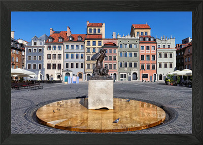 Altstadt Meerjungfrau in Warschau gerahmtes Wandbild Poster Leinwanddruck Bild