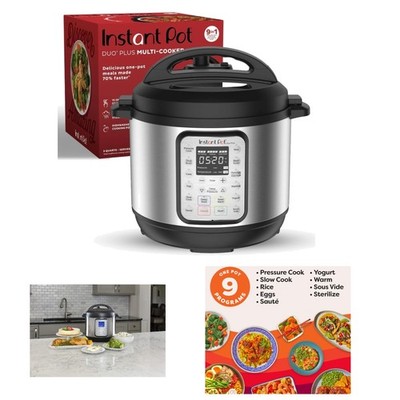 Versatile 9-in-1 Instant Pot Duo Plus 6 Qt with Steel Finish & 800 Recipe App