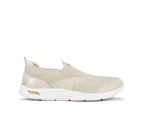Skechers Arch Fit Zapatillas Refinas Mujer Beige Reino Unido Talla 5 Nuevas - Imagen 1 de 10