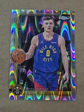2025-26 Topps Chrome Christian Braun Ray Wave Refractor Denver Nuggets #82