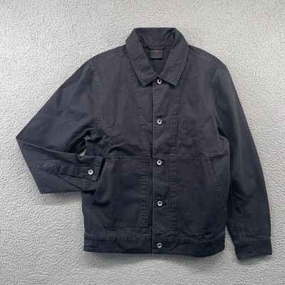 Jordan Essentials Chicago Jacket Mens Small Black Canvas Chore Coat FN4527-010