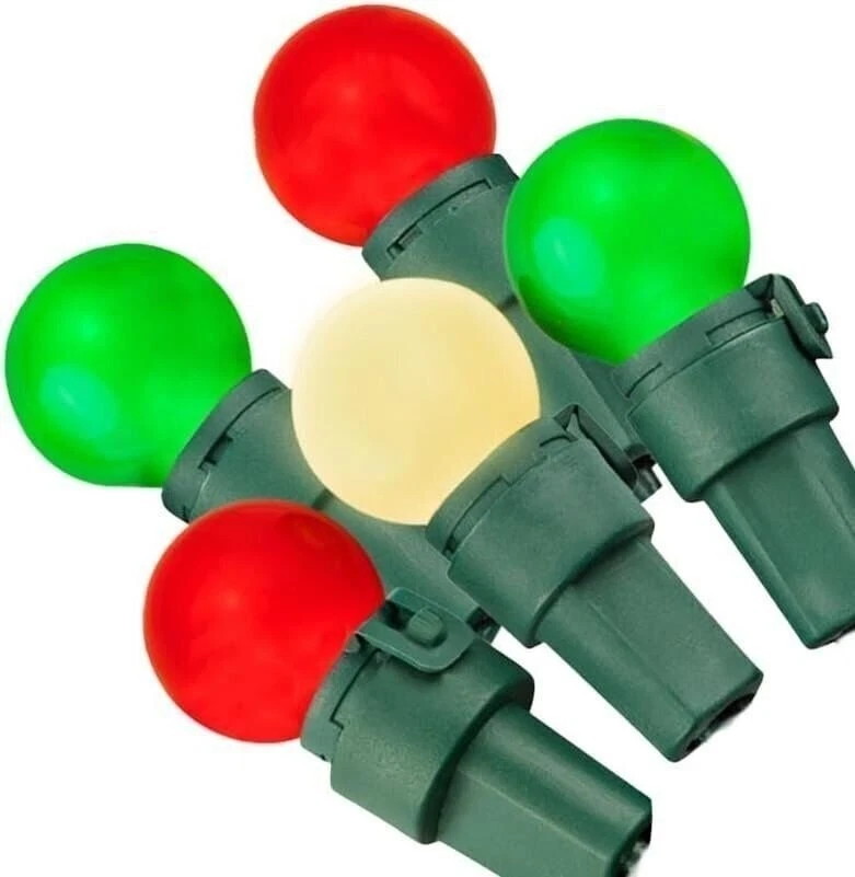Tupkee Pearlized Glass Mini Globe Lights Set - 70 G15 Red, Green & Warm-White... - Image 3 of 4