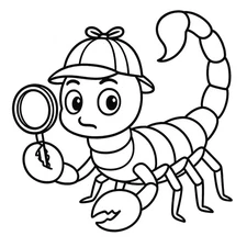 Funny Scorpion Cartoon Car Sticker 9x9cm - Funny Animal Sticker for Car