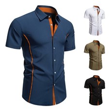 Men's Button Down Shirts Casual Short Sleeve Shirts Summer Beach Shirts