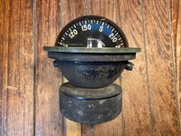 Vintage Danforth Constellation Dash Mount Compass 5" Card Red LED Light 10