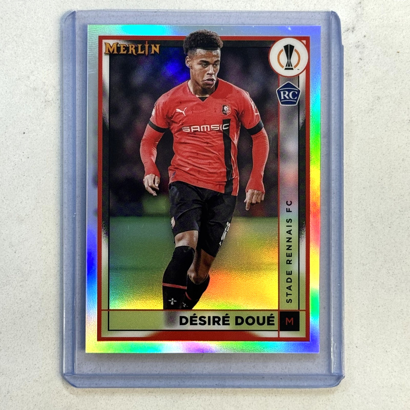 2022-23 Topps Merlin Chrome #133 Desire Doue Rookie Refractor RC