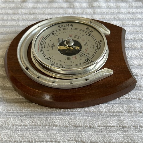 SB Shortland Smiths Horse Shoe Aneroid Barometer Vintage Mid Century 1950s - Picture 10 of 24
