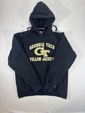 Georgia Tech Yellow Jackets Hoodie Russell Athletic Mens Size L Black AS-IS