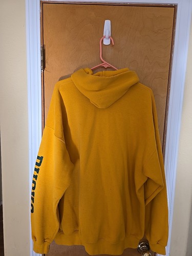 Vintage Oregon Ducks Hoodie Pullover Sweatshirt Disney Donald Duck Yellow XL - Picture 4 of 8