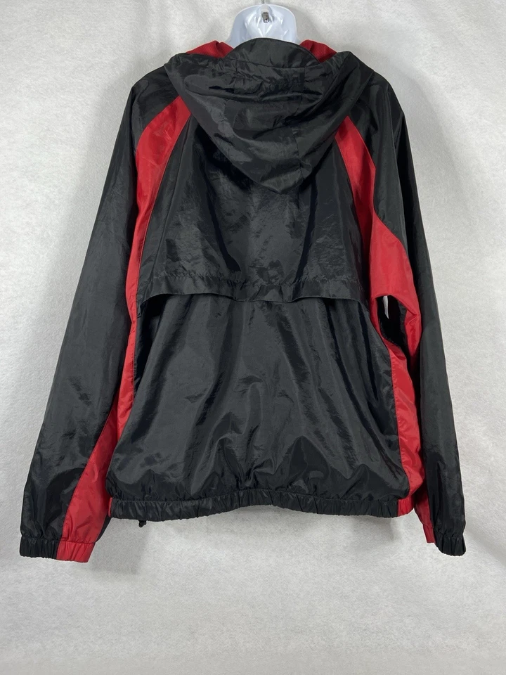 Jaqueta masculina Air Jordan Flight Essential tecido XXL preta vermelha com capuz zíper completo - Imagem 4 de 4