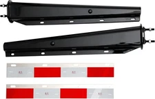 30" 2-1/2'' Bolt Black Spring Loaded Mud Flap Hanger with 24" Reflector Tapes