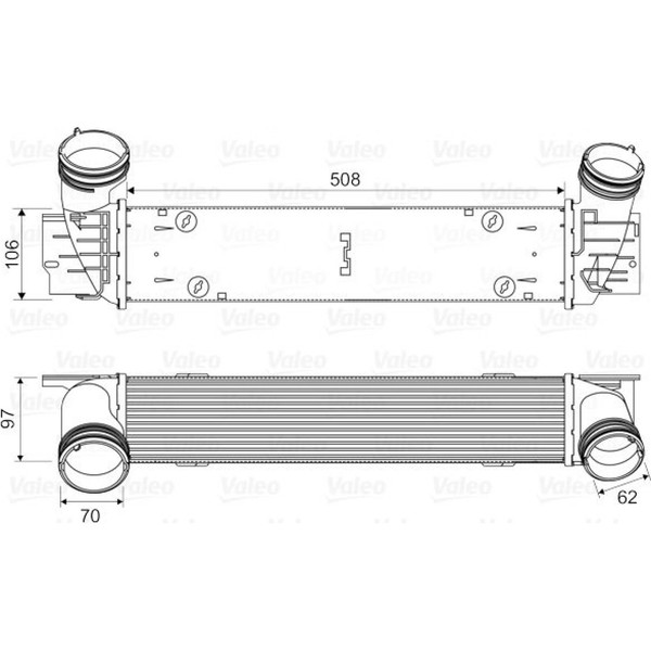 Valeo 818594 LadeluftküHler FüR BMW 1 3 X1 E90 E91 E92 E93 E81 E82 E88 E87 E84-image