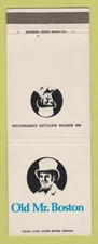 Matchbook Cover - Old MR Boston Whiskey