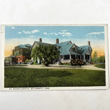 Dr Masons Hospital Willimantic CT Vintage Postcard Connecticut Old 1940’s Card