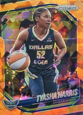 2025 Panini Prizm WNBA Orange Ice NO. 130 Tyasha Harris, Dallas Wings