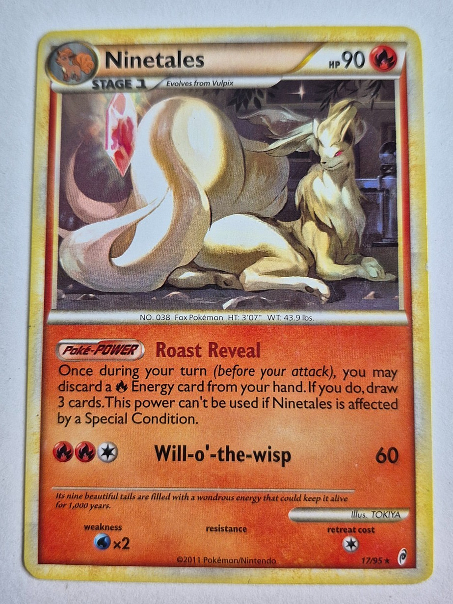Pokemon TCG Ninetales Card 17/95 Regular Rare Call of Legends