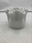 Vintage Westmoreland White Milk Glass English Hobnail Handkerchief Vase