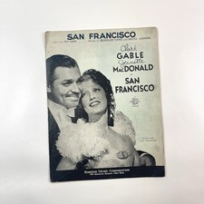 San Francisco Clark Gable Jeanette MacDonald Vintage Sheet Music MGM Robbins