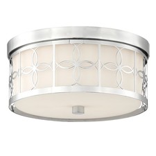Anniversary 2-Light 14" Ceiling Light in Polished Nickel