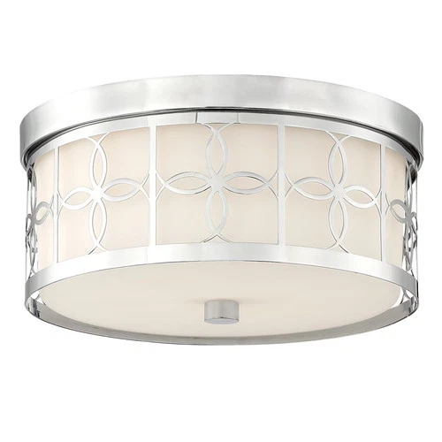 Anniversary 2-Light 14" Ceiling Light in Polished Nickel - Picture 1 of 5
