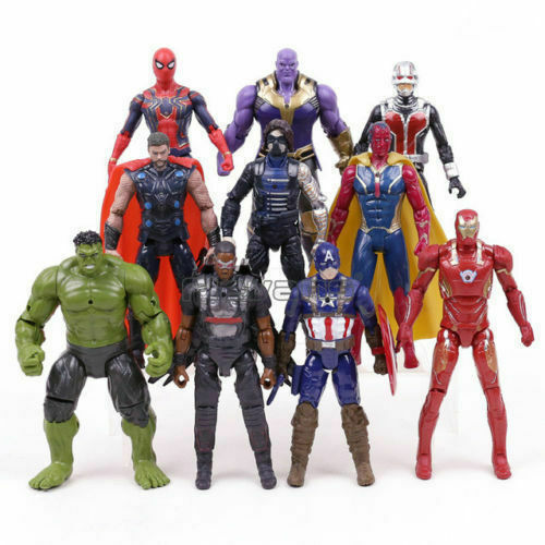 10pcs 7' Electronic Marvel Avengers 3 Infinity War LED Model Action Figures Toy