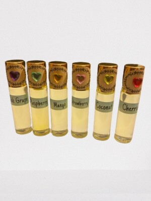 6 x Roll-On Parfüm: Tauchen Sie ein in fruchtige Glückseligkeit mit unseren 6 aromatischen Ölen 10 ml.