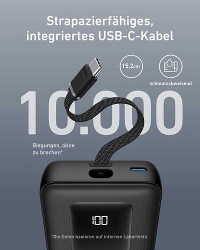 Powerbank 20000mAh 30W – mit USB-C Kabel, Schnellladegerät für iPhone & MacBook - Bild 5 von 16