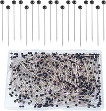 Sunenlyst Sewing Pins, 500 Pcs Straight Pins Ball Glass Head Pins with 1.5 Inch,
