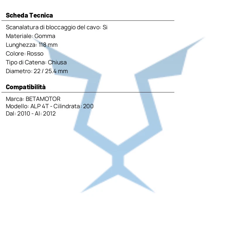 MANOPOLE D.22-24 A02041C4240A7-1 729.49.29 BETAMOTOR 200 ALP 4T 2010-2012 Foto 4 de 4