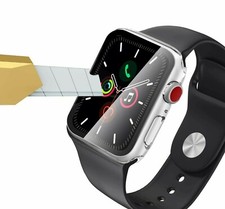 Case  Tempered Glass Screen Protector For Apple Watch Series 9 8 7 6 5 4 SE