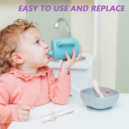 10 Pcs Silicone Straw Tips for Replacement Bottle Straws Spout Child - Picture 7 of 12
