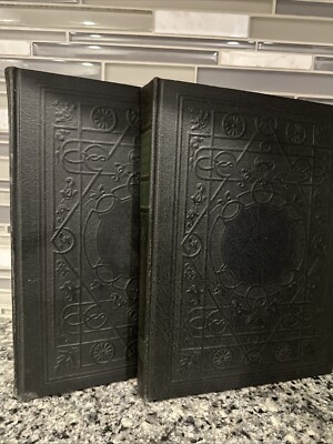 Compton's Pictured  Encyclopedia Fact Index 1949 Vol #10 #11 Black Embossed -VG