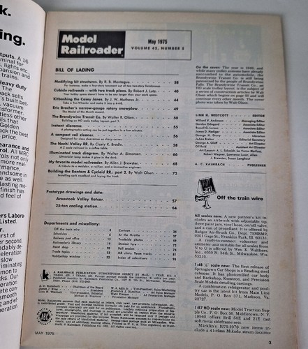 Model Railroader Magazine May 1975 - Picture 2 of 2
