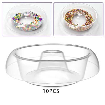 10x Klar Perlen Schüssel Set Langlebige Auffädeln Schüsseln für Halskette Armbänder