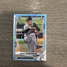 2021 Bowman Draft Chrome-1st Bowman Brooks Gosswein BDC-21-Sky Blue