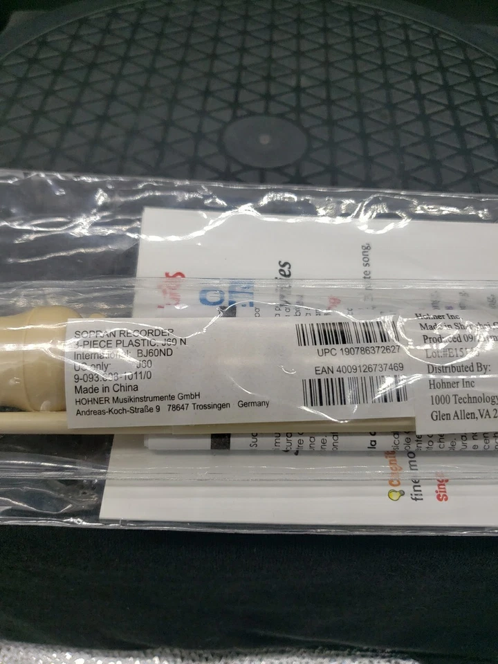 Hohner Kids 3 Piece Soprano Recorder S9313 Ages 3+ NIP - Image 3 of 4