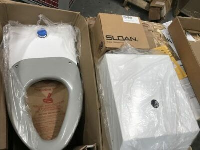 TOILET BESTCARE WH2142-2802-16 WITH FLUSH VALVE & COVER STAINLESS STEEL. 